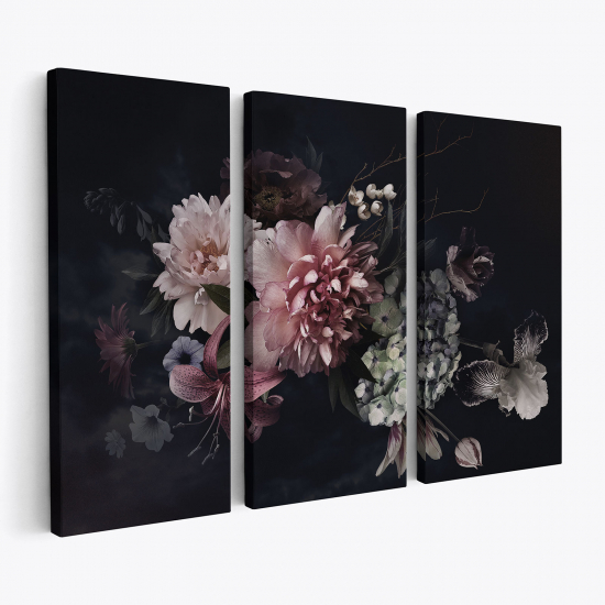 Triptych Canvas Prints - Flowers