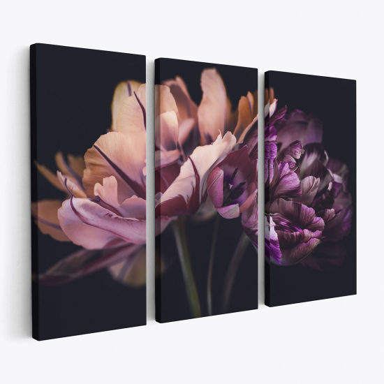 Triptych Canvas Prints - Flowers