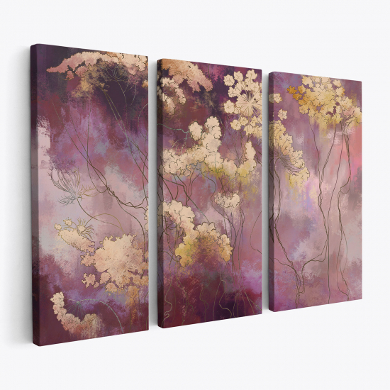 Triptych Canvas Prints - Flowers