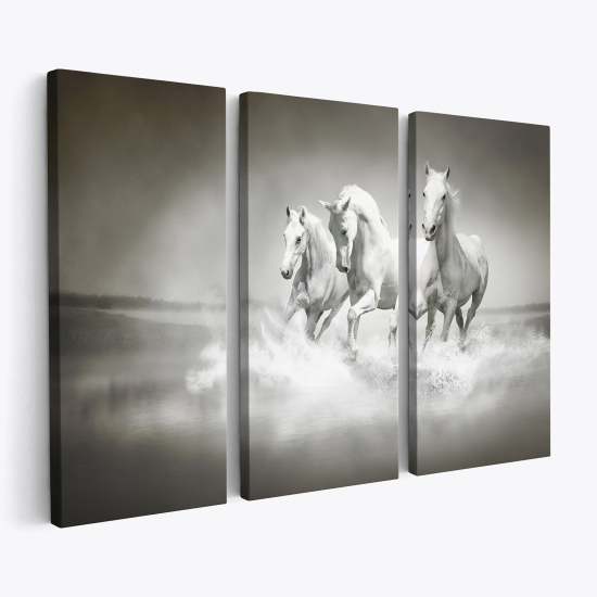 Triptych Canvas Prints - Horses