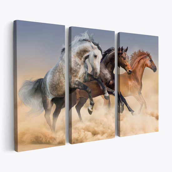 Triptych Canvas Prints - Horses