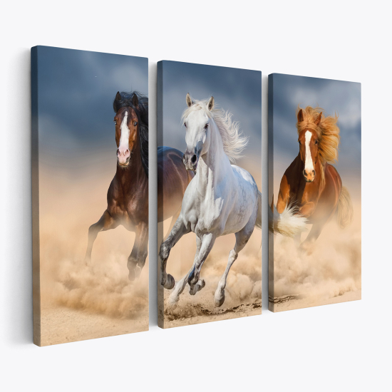 Triptych Canvas Prints - Horses