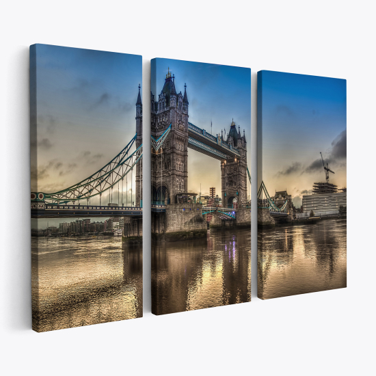 Triptych Canvas Prints - London Tower Bridge