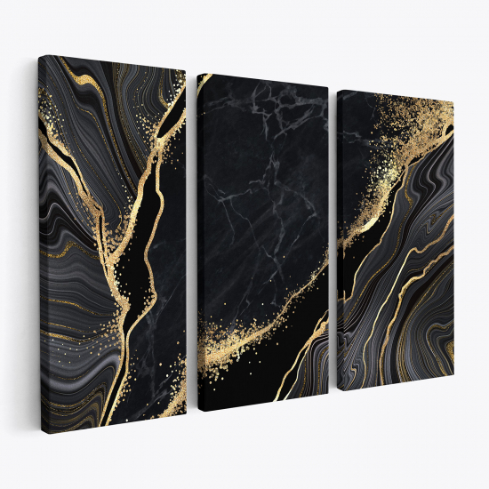 Triptych Canvas Prints - Marble Effect