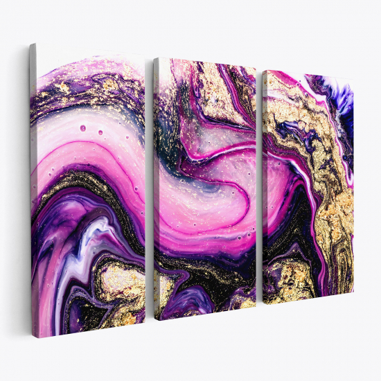 Triptych Canvas Prints - Marble effect