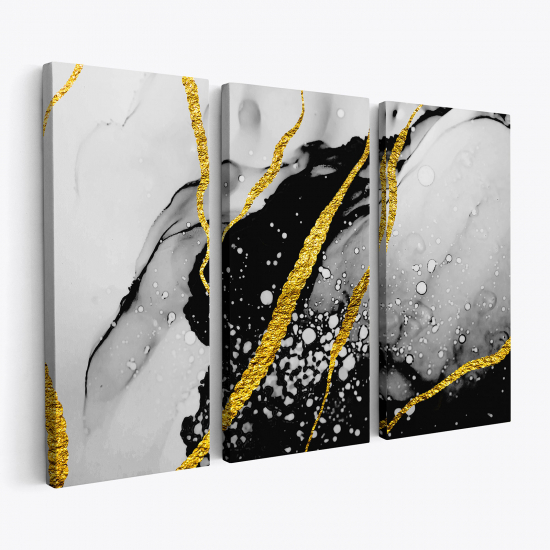 Triptych Canvas Prints - Marble effect