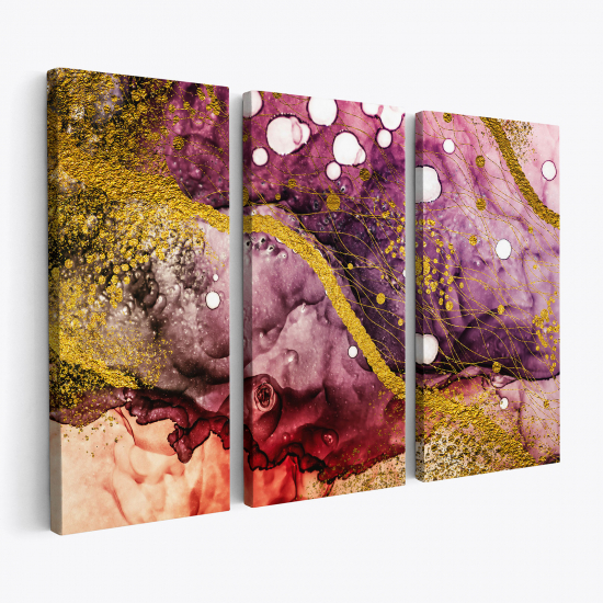 Triptych Canvas Prints - Marble effect