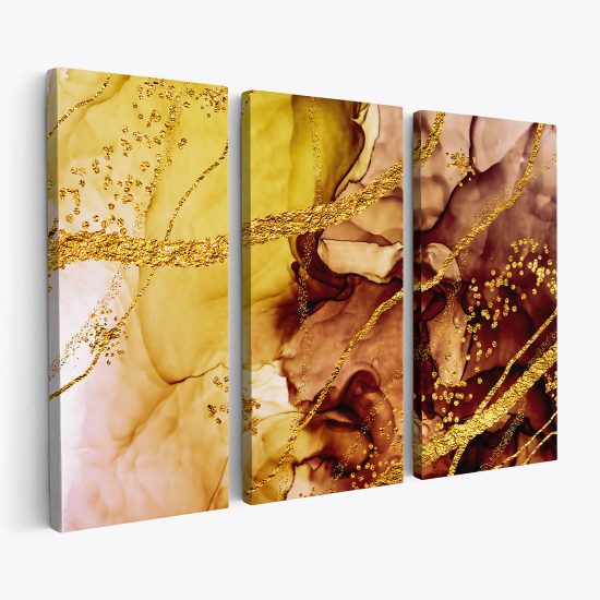 Triptych Canvas Prints - Marble effect