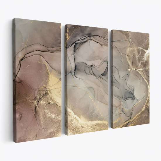 Triptych Canvas Prints - Marble effect