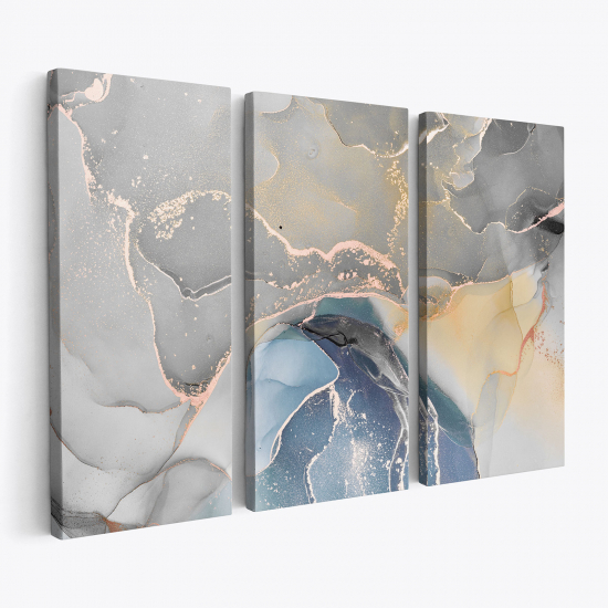 Triptych Canvas Prints - Marble effect