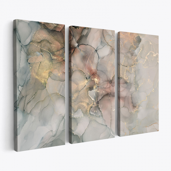 Triptych Canvas Prints - Marble effect