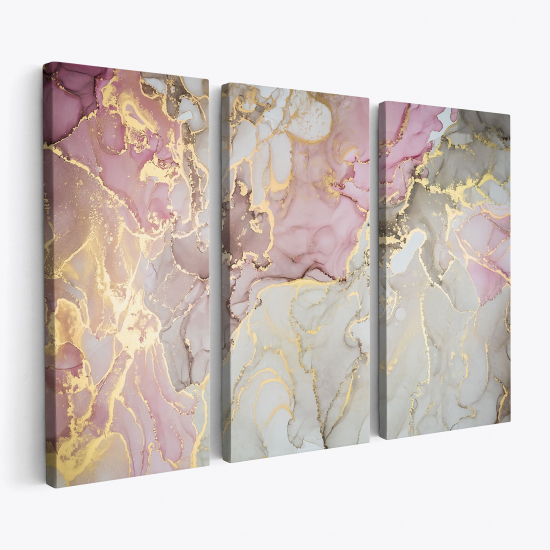 Triptych Canvas Prints - Marble effect