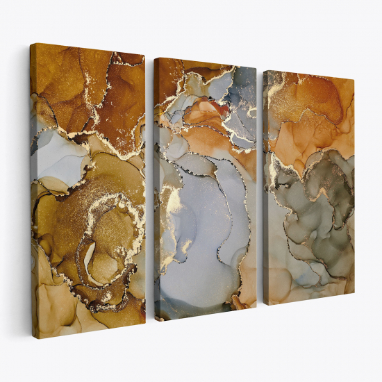 Triptych Canvas Prints - Marble Effect