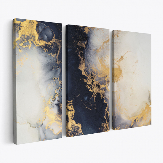 Triptych Canvas Prints - Marble effect