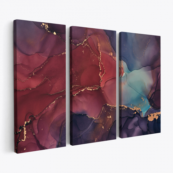 Triptych Canvas Prints - Marble effect