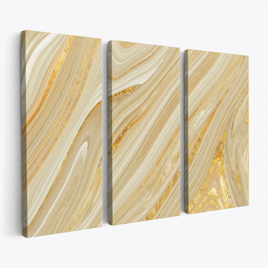 Triptych Canvas Prints - Marble effect