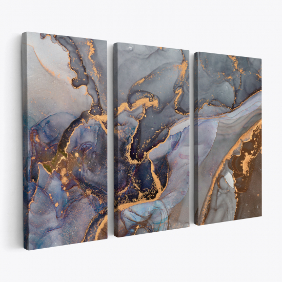 Triptych Canvas Prints - Marble effect