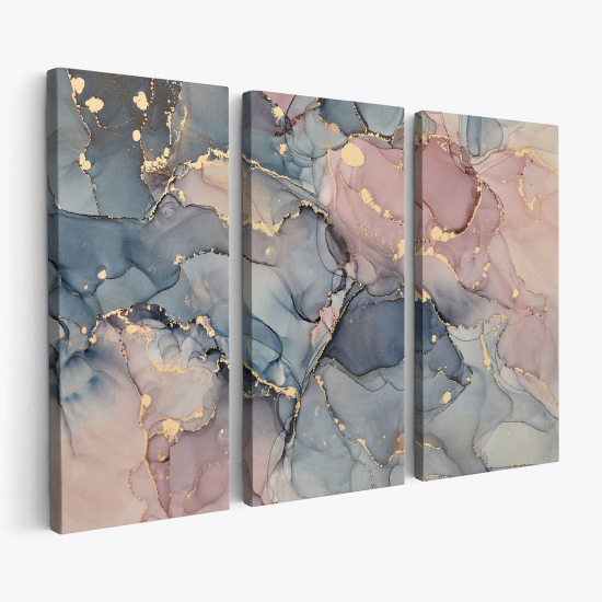 Triptych Canvas Prints - Marble effect