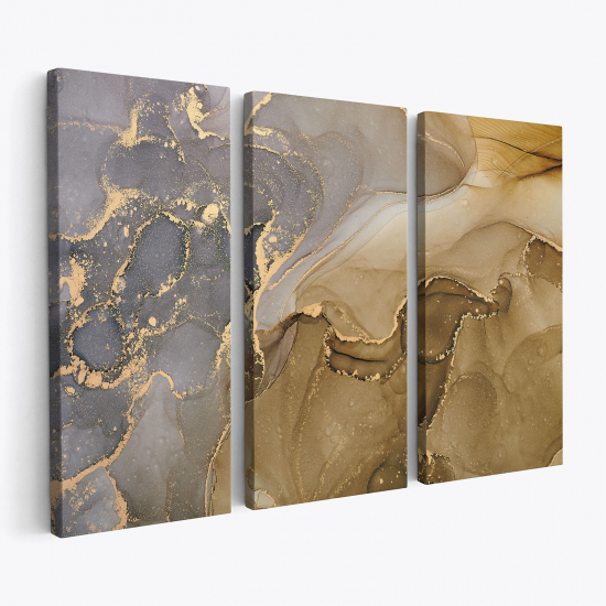 Triptych Canvas Prints - Marble effect