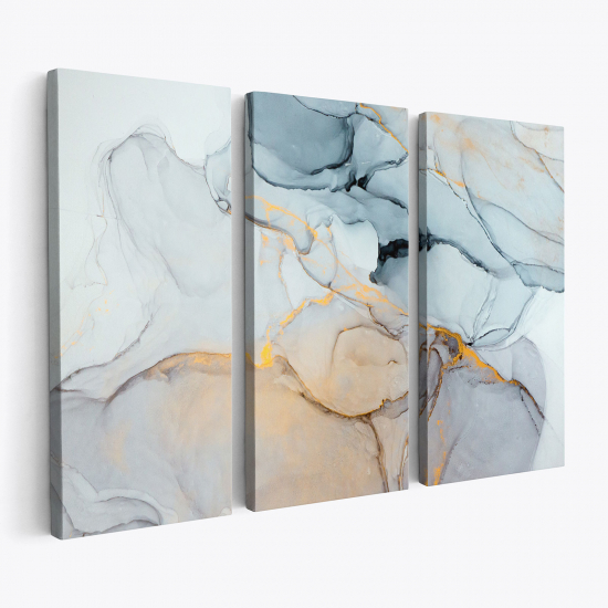 Triptych Canvas Prints - Marbled effect