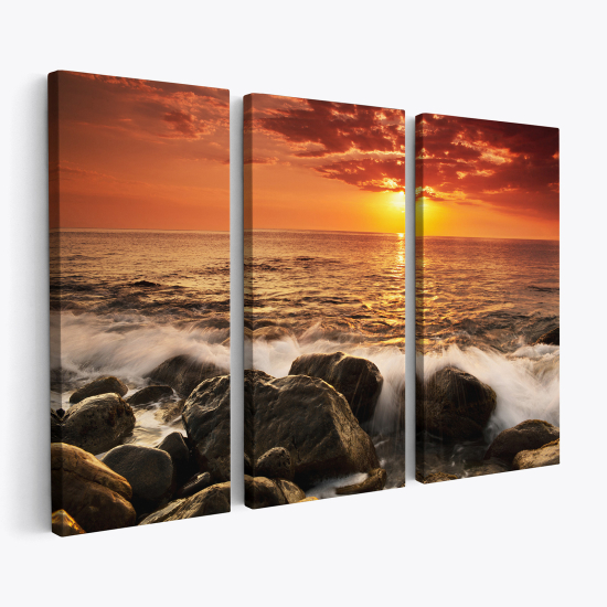 Triptych Canvas Prints - Ocean Sea View