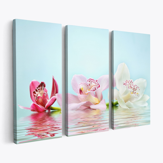 Triptych Canvas Prints - Orchids