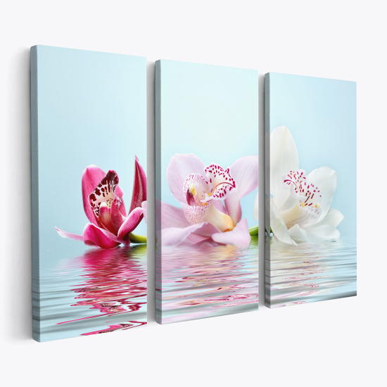 Triptych Canvas Prints - Orchids