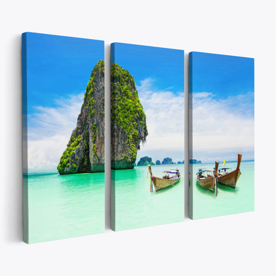 Triptych Canvas Prints - Paradise Phuket Thailand