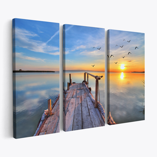 Triptych Canvas Prints - Pontoon