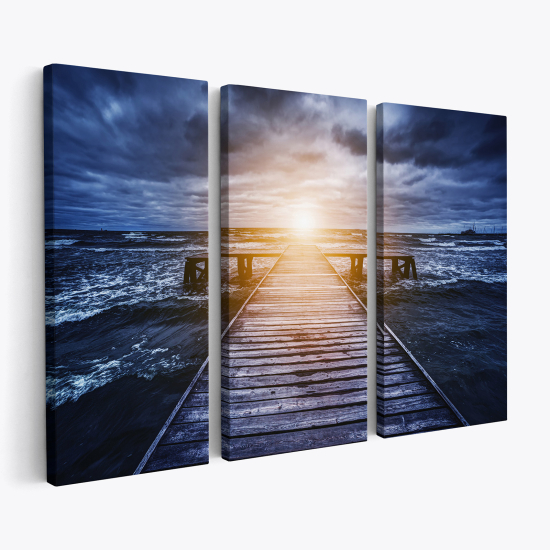 Triptych Canvas Prints - Pontoon