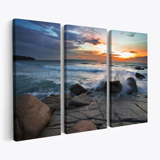 Triptych Canvas Prints - Sea View