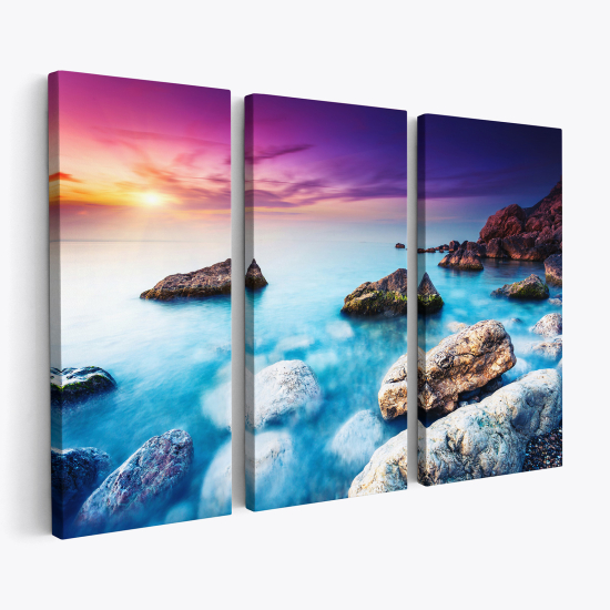 Triptych Canvas Prints - Sea View