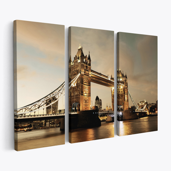 Triptych Canvas Prints - Tower Bridge London