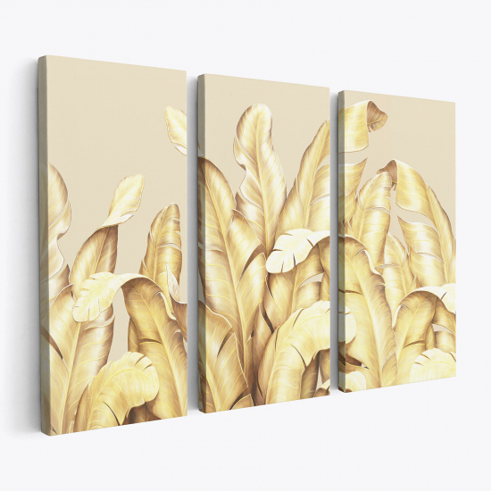 Triptych Canvas Prints - Tropical leaves