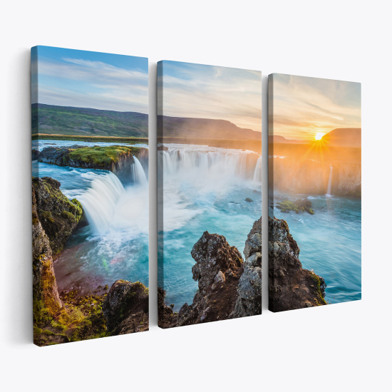 Triptych Canvas Prints - Waterfalls