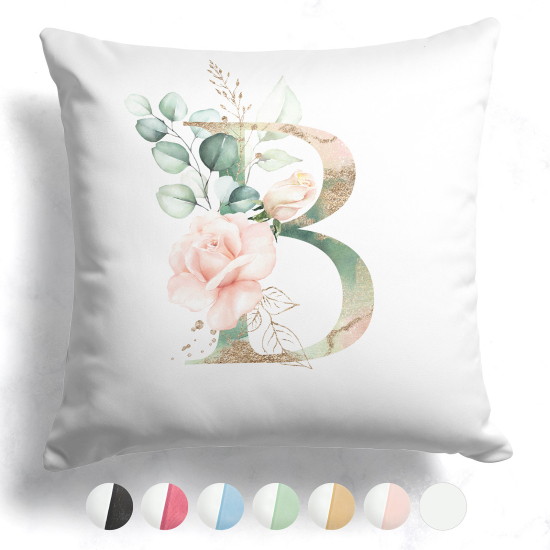 Two-Tone Monogram Pillow - B