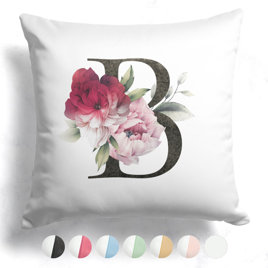 Two-Tone Monogram Pillow - B