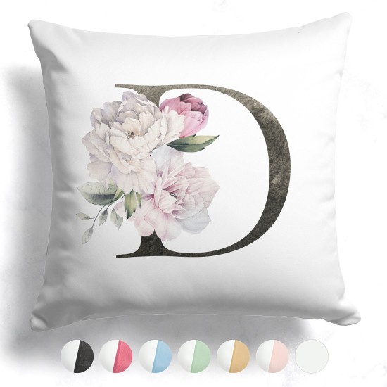 Two-Tone Monogram Pillow - D