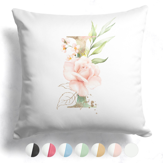 Two-Tone Monogram Pillow - I