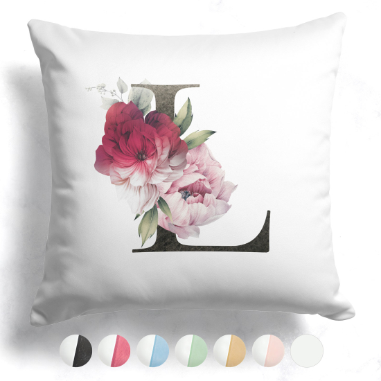 Two-Tone Monogram Pillow - L