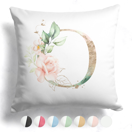 Two-Tone Monogram Pillow - O