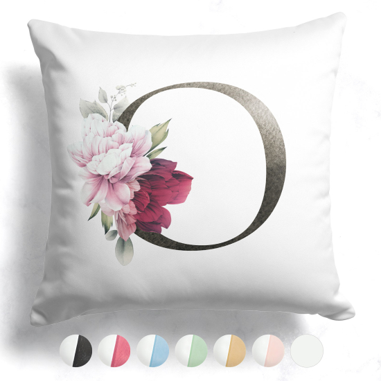 Two-Tone Monogram Pillow - O