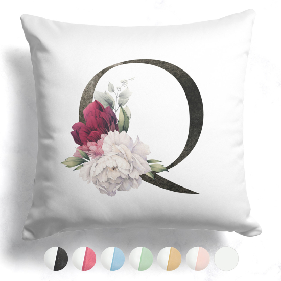 Two-Tone Monogram Pillow - Q