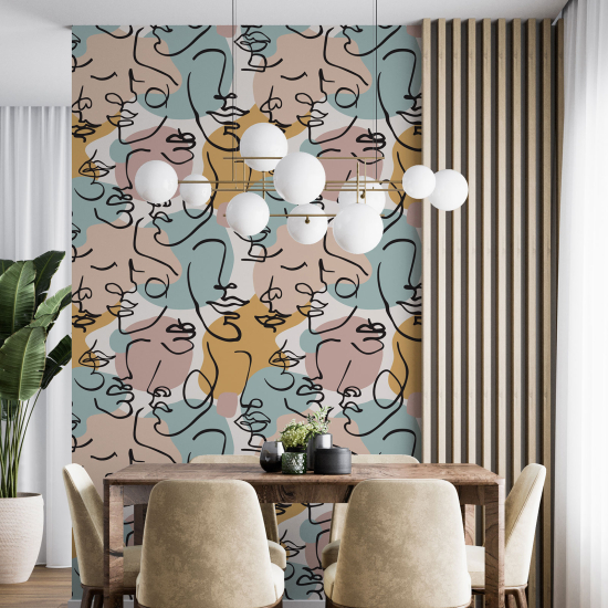 Wall Mural - Wallpaper - Abstract Faces