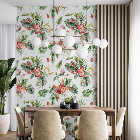 Wall Mural - Wallpaper - Floral pattern