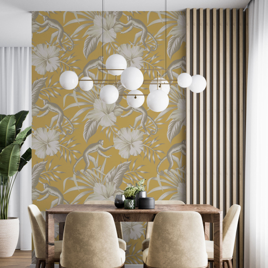 Wall Mural - Wallpaper - Flowers Animals