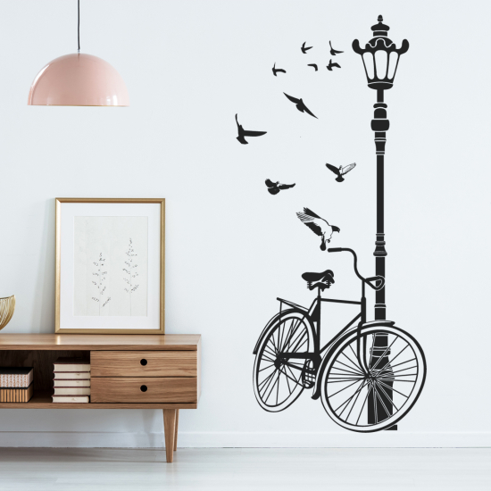 Wall Sticker - Bicycle Street Lamp