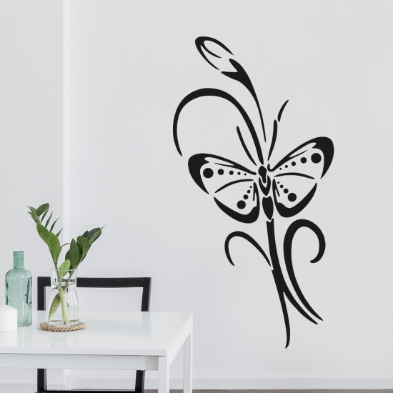 Wall Sticker - Butterfly Flower