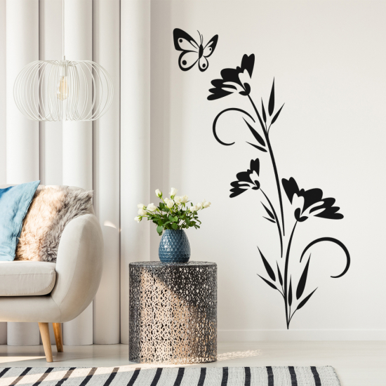 Wall Sticker - Butterfly Flower