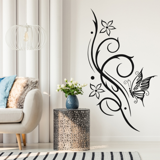 Wall Sticker - Butterfly Flowers